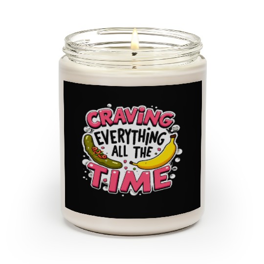 Pregnancy Cravings Funny Maternity Food Baby Bump Scented Candles