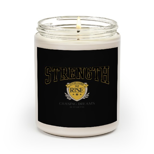 College-Inspired Motivational Lettering Design Scented Candles