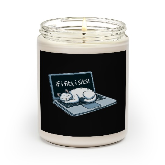 Laptop Cat Nap - If I Fits, I Sits! Scented Candles