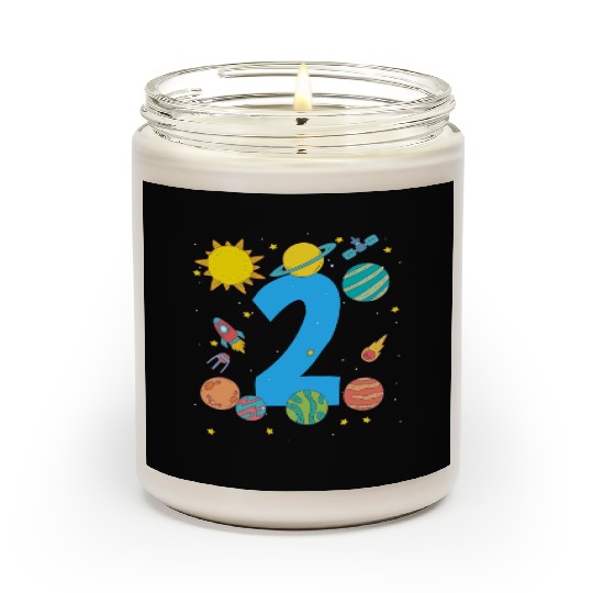 Space Number Two Adventure Fun Birthday Scented Candles