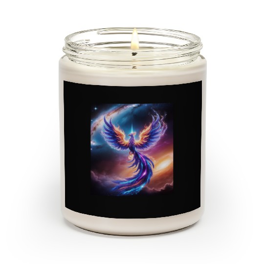 A majestic phoenix made of swirling stardust a Scented Candles
