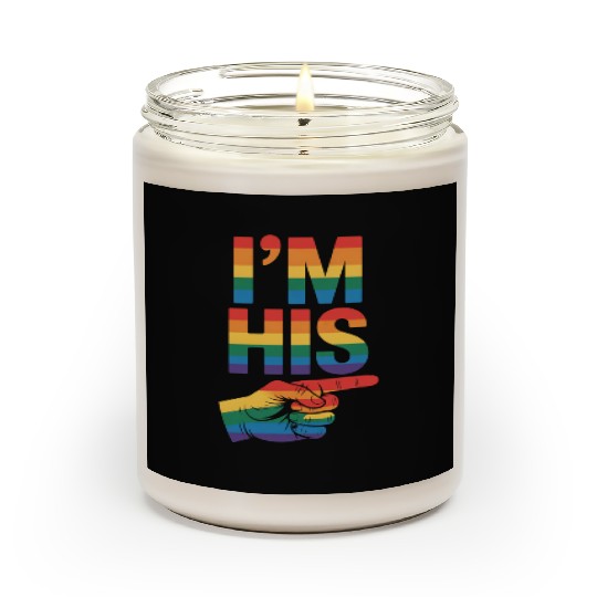 I'm His Gay Couple Matching LGBTQ Pride Scented Candles