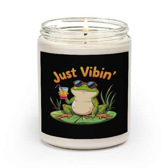 Just Vibin' Summer Frog Scented Candles