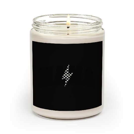 Mama Checkered Bolt Mothers Day Scented Candles