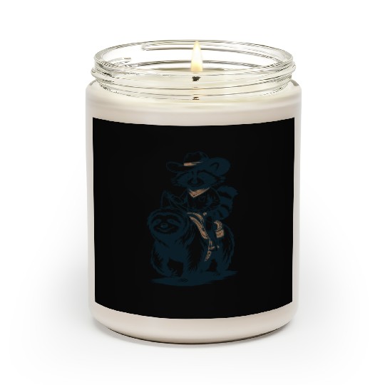 Raccoon Sloth Adventure: Cowboy Style Fun Scented Candles