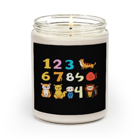 Number Animals Scented Candles