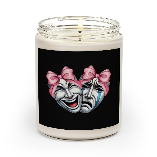 Coquette Bow Theatre Mask Drama Comedy Artist Girl Scented Candles