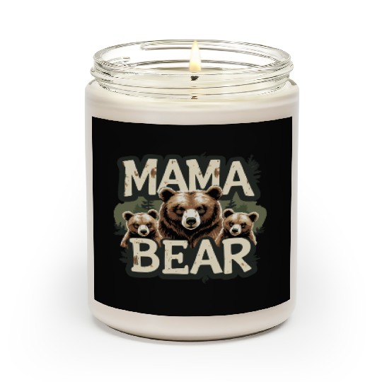 Mama Bear & Cubs Rustic Scented Candles for Moms