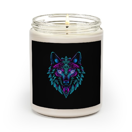wolf face Scented Candles