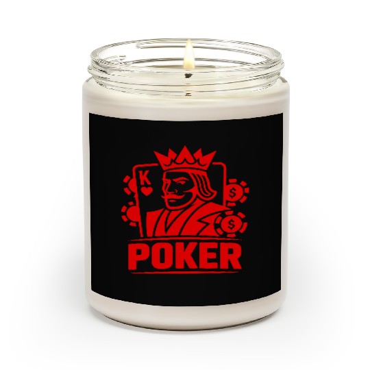 Poker King of Hearts Design Vector One Color Scented Candles