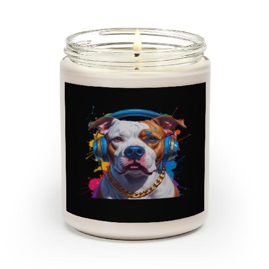 Hip-Hop Pit Bull – Urban Style Pop Art Portrait Scented Candles