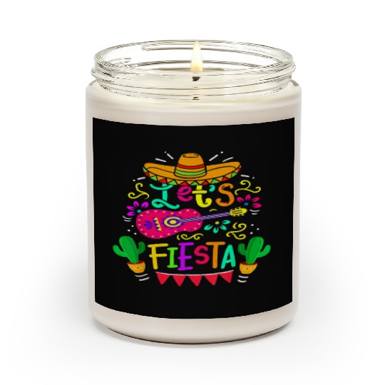 Let's Fiesta Cinco De Mayo Mexican Party Guitar Lo Scented Candles