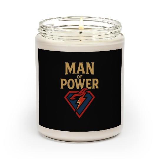 Man of Power Superhero Scented Candles - Bold Graphic Scented Candles