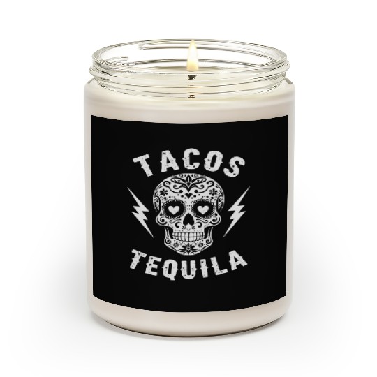 Tacos Tequila & Skull Vibes Scented Candles