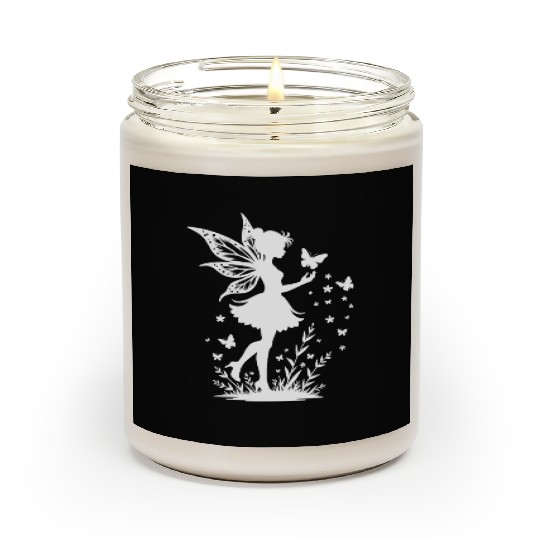 Enchanting Fairy with Flowers and Butterflies Scented Candles