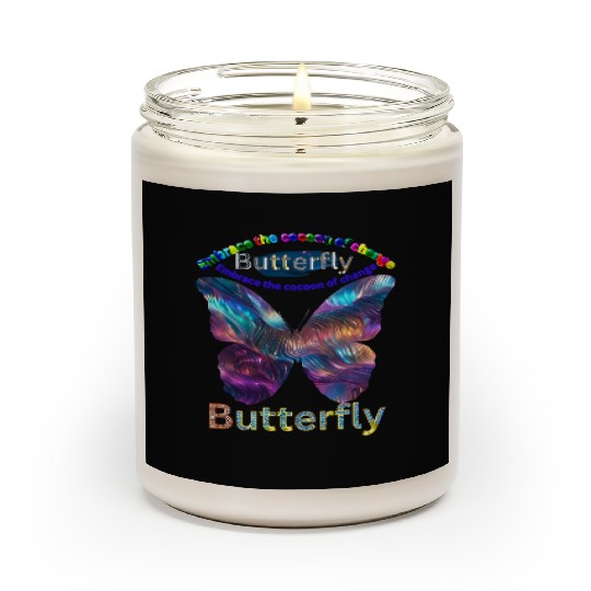 "Vibrant Butterfly 'Embrace Change' Scented Candles.