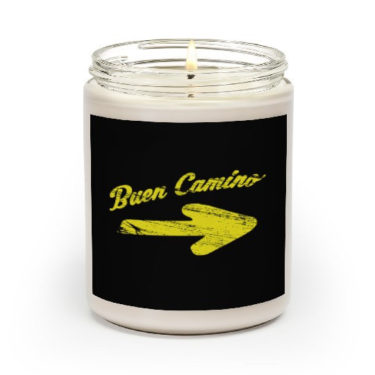 Way of St. James buen camino yellow arrow Scented Candles