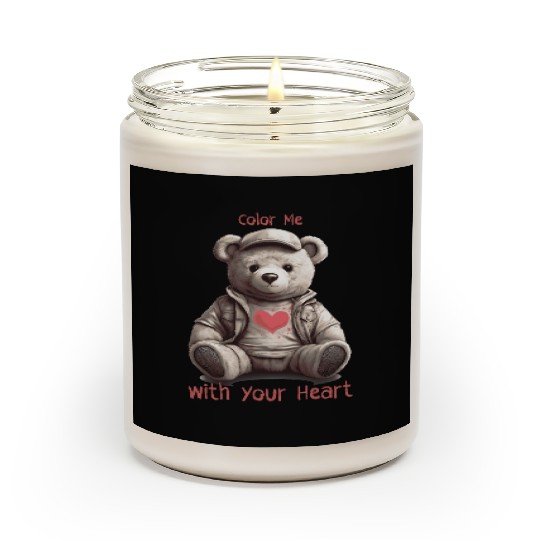 teddy bear - color me with your heart Scented Candles