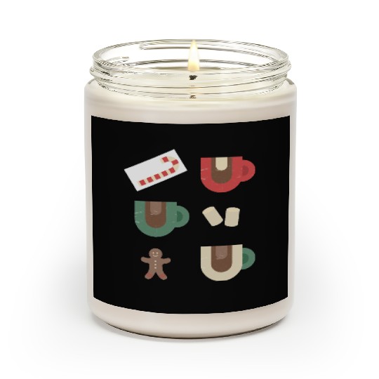 Cute Retro Hot Cocoa Christmas Mug Design Scented Candles