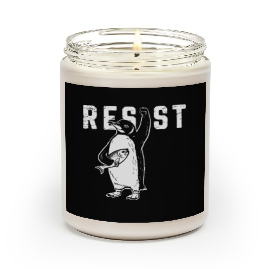Funny Protest Against Tariffs Resist Penguin Scented Candles