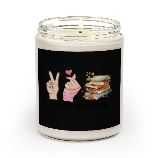 peace love read Scented Candles