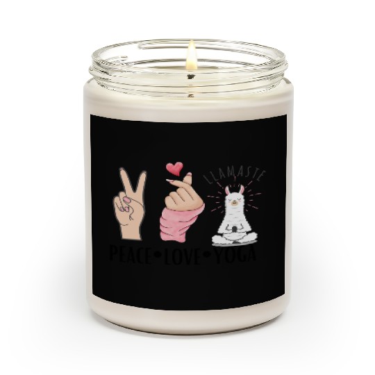 peace love yoga Scented Candles