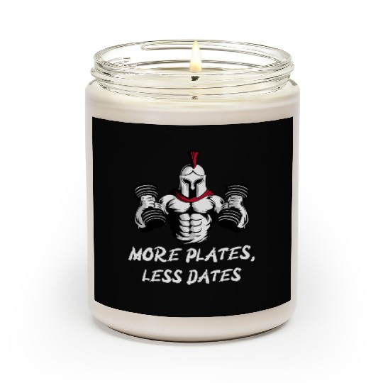 More Plates, Less Dates Funny Gym Bro Scented Candles