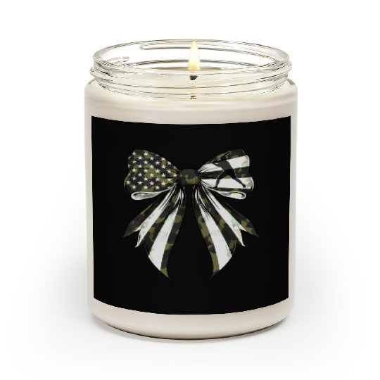 Coquette Bow Baseball Player Camouflage US Flag Scented Candles