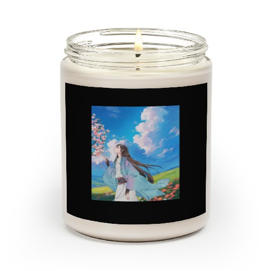 Serene Blossom Anime Aesthetic Scented Candles