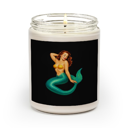 Classic Vintage Mermaid Pinup Scented Candles