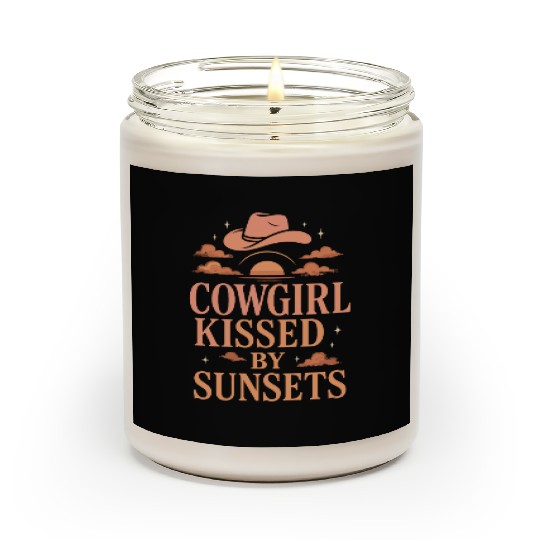 Soft Cowgirl Floral Rodeo Western Aesthetic Horse Scented Candles