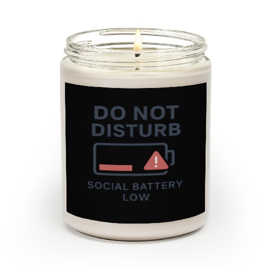 Do Not Disturb Social Battery Low Scented Candles