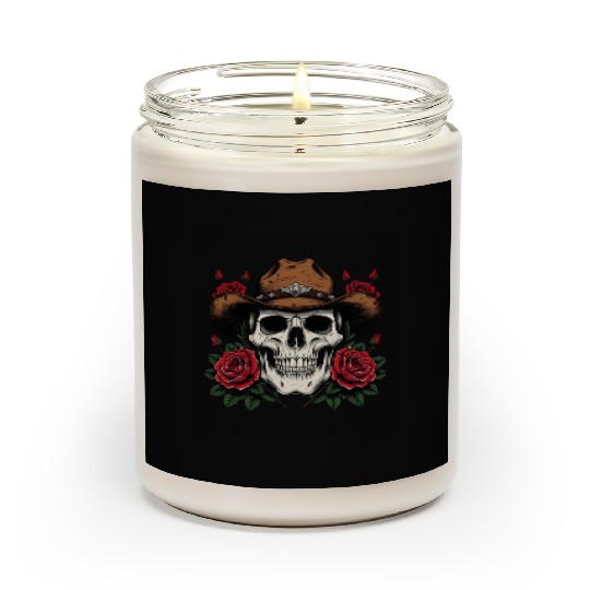 Cowgirl Spirit: Skull & Roses Scented Candles