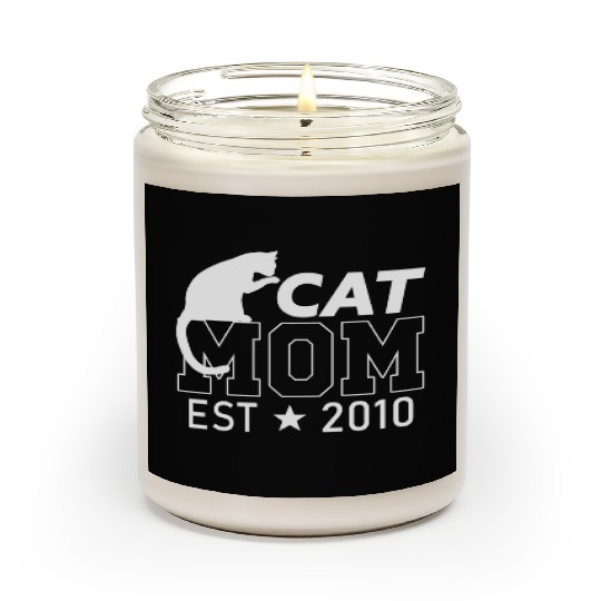 Cat Mom Since 2010 | Cat Lover gift Scented Candles