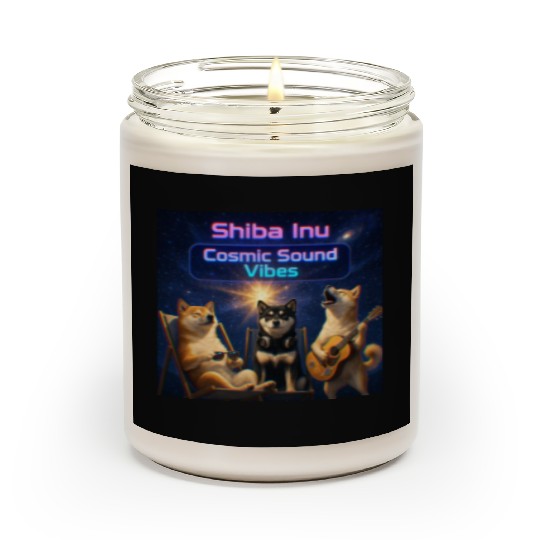 Shiba Inu Cosmic Sound – Chill Dog Band Scented Candles