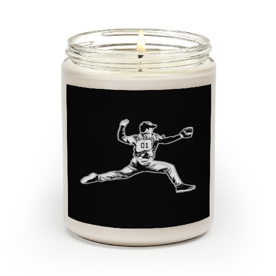 Baseball Pitcher Scented Candles