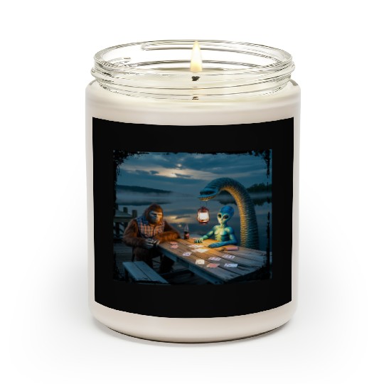 Cryptid Poker Night on Loch Ness - Bigfoot, Scented Candles