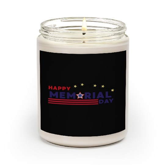 Happy Memorial Day – USA Star & Stripes Design Scented Candles