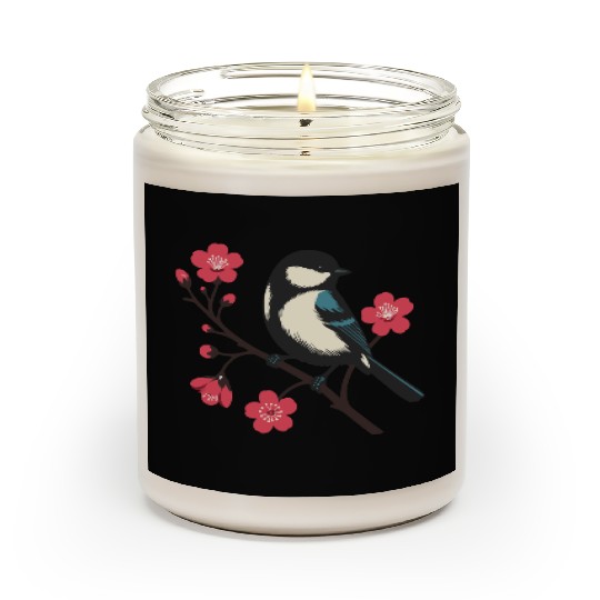 Cherry Blossom Bird - Spring Serenity Art Scented Candles