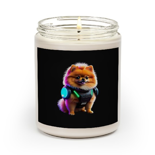 Cyber Pomeranian: Explorer of the Future Scented Candles