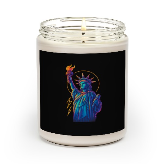 Statue of Liberty Neon Scented Candles Design