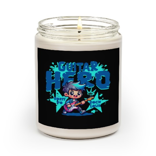 Guitar Hero Kid – Cute Rock Star Cartoon Scented Candles | Bor