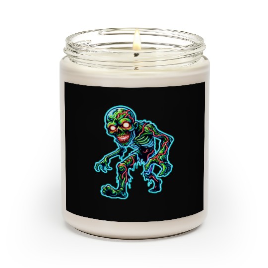 Glowing Zombie Crawler – Toxic Neon Horror Scented Candles