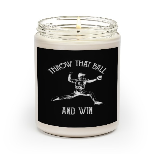 Baseball Pitcher Scented Candles