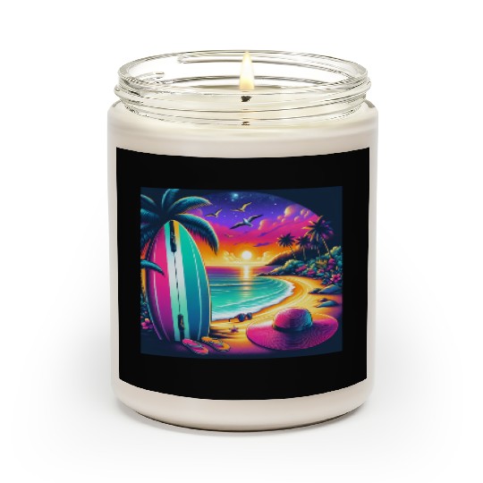 Tropical Sunset Surf Vibes Scented Candles