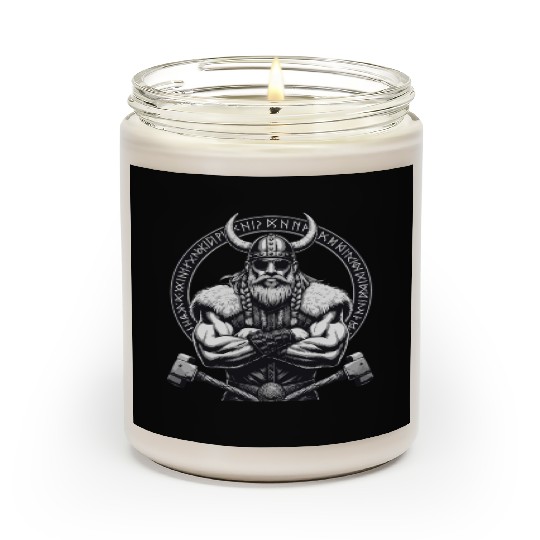 Viking Warrior Man Odin Thor Norman Walhalla Scented Candles