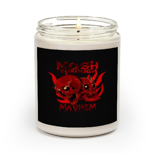 Mosh Through Mayhem Skull Design Scented Candles
