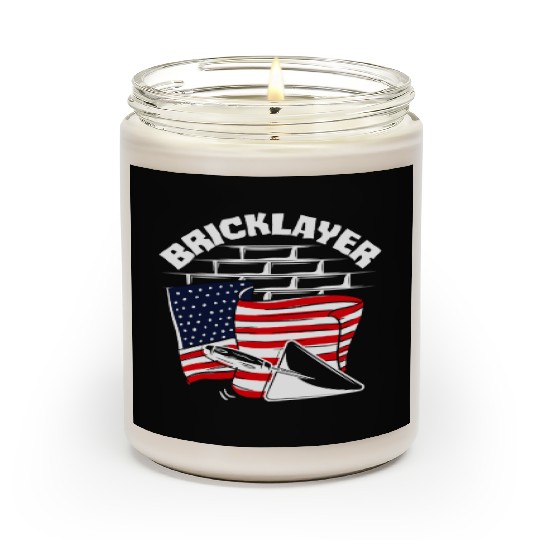 Bricklayer American Pride Flag Design Scented Candles