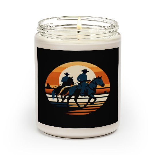 Western Cowboys Silhouette Scented Candles