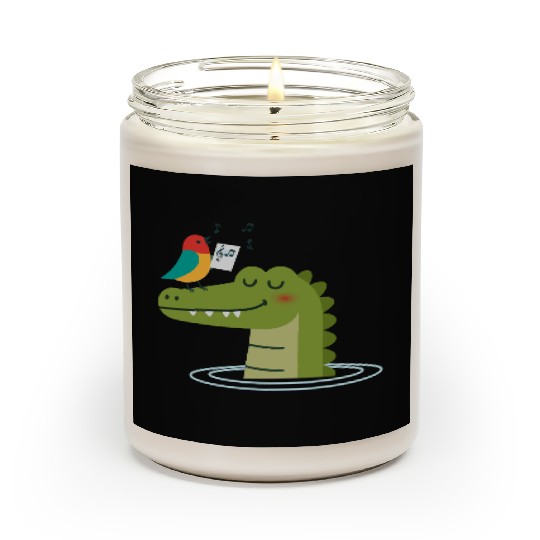 Singing Bird on Crocodile – Animal Harmony Scented Candles